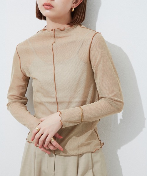 Aunt Marie's（アントマリーズ）の「リバーシブルメローロングスリーブトップス/AUNT MARIE'S（Tシャツ/カットソー・レディース・ブラック/パープル/ベージュ/グリーン・FREE）」の11枚目の写真