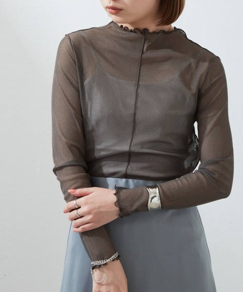 Aunt Marie's（アントマリーズ）の「リバーシブルメローロングスリーブトップス/AUNT MARIE'S（Tシャツ/カットソー・レディース・ブラック/パープル/ベージュ/グリーン・FREE）」の8枚目の写真