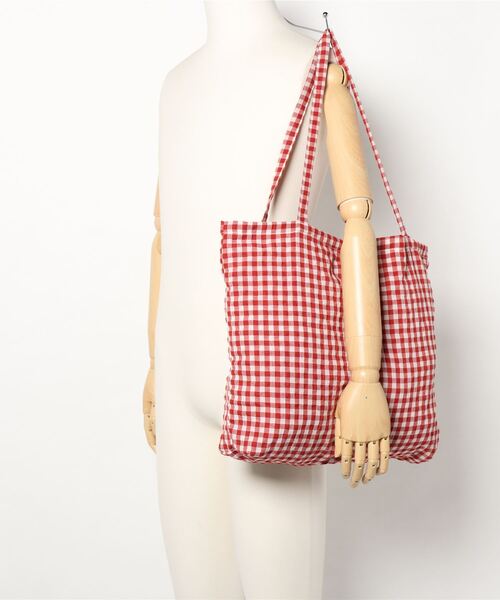 JUMELLE（ジュメロ）の「ギンガムエコバッグ（エコバッグ/サブバッグ・レディース・レッド・FREE）」の2枚目の写真
