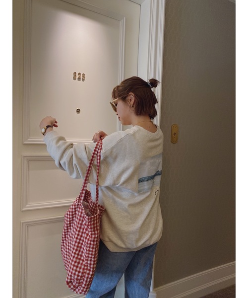 JUMELLE（ジュメロ）の「ギンガムエコバッグ（エコバッグ/サブバッグ・レディース・レッド・FREE）」の8枚目の写真