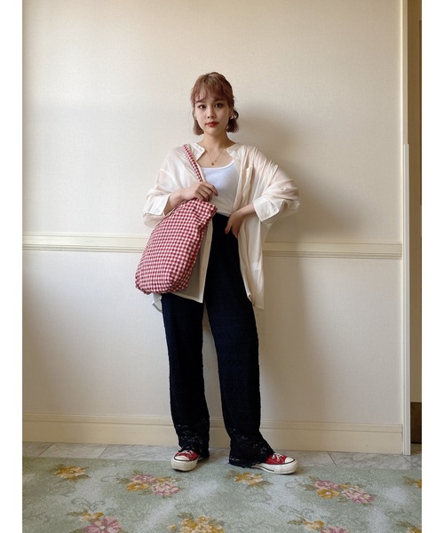 JUMELLE（ジュメロ）の「ギンガムエコバッグ（エコバッグ/サブバッグ・レディース・レッド・FREE）」の14枚目の写真