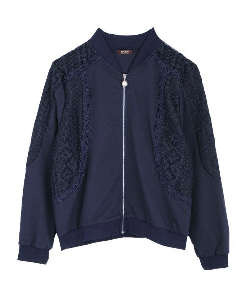 Axesレース切替カットブルゾン その他アウター Axes Femme アクシーズファム のファッション