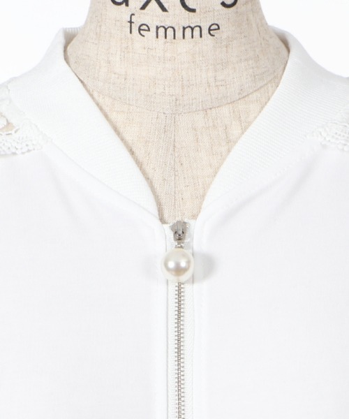 Axesレース切替カットブルゾン その他アウター Axes Femme アクシーズファム のファッション