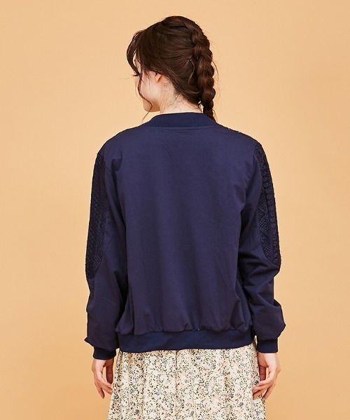 Axesレース切替カットブルゾン その他アウター Axes Femme アクシーズファム のファッション