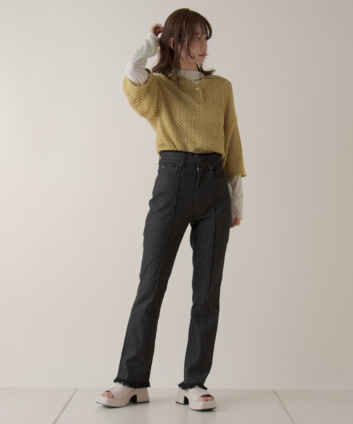 Kastane（カスタネ）の「チュールハイネックインナー（Tシャツ/カットソー・レディース・ネイビー/グリーン系その他/アイボリー/サックスブルー・FREE）」の11枚目の写真