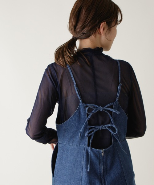 Kastane（カスタネ）の「チュールハイネックインナー（Tシャツ/カットソー・レディース・ネイビー/グリーン系その他/アイボリー/サックスブルー・FREE）」の10枚目の写真