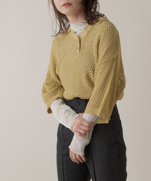 Kastane（カスタネ）の「チュールハイネックインナー（Tシャツ/カットソー・レディース・ネイビー/グリーン系その他/アイボリー/サックスブルー・FREE）」の16枚目の写真