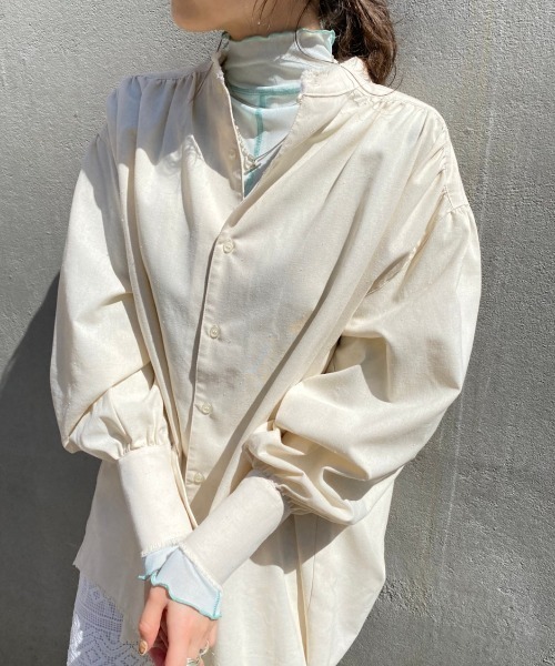 Kastane（カスタネ）の「チュールハイネックインナー（Tシャツ/カットソー・レディース・ネイビー/グリーン系その他/アイボリー/サックスブルー・FREE）」の19枚目の写真