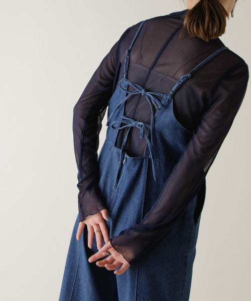 Kastane（カスタネ）の「チュールハイネックインナー（Tシャツ/カットソー・レディース・ネイビー/グリーン系その他/アイボリー/サックスブルー・FREE）」の21枚目の写真