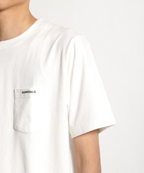 NUMERALS（ヌメラルズ）の「[NUMERALS]ポケットＴシャツ（Tシャツ/カットソー・メンズ・ホワイト/ブラック・LARGE/X-LARGE/MEDIUM）」の13枚目の写真