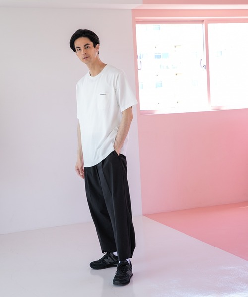 NUMERALS（ヌメラルズ）の「[NUMERALS]ポケットＴシャツ（Tシャツ/カットソー・メンズ・ホワイト/ブラック・LARGE/X-LARGE/MEDIUM）」の3枚目の写真