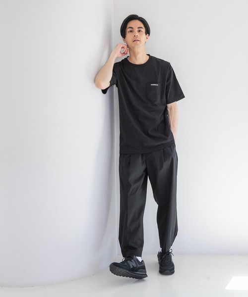 NUMERALS（ヌメラルズ）の「[NUMERALS]ポケットＴシャツ（Tシャツ/カットソー・メンズ・ホワイト/ブラック・LARGE/X-LARGE/MEDIUM）」の4枚目の写真
