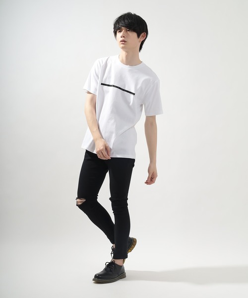 SlashDate（スラッシュデイト）の「シンプル ロゴ半袖Tシャツ（Tシャツ/カットソー・メンズ・ブラック系その他/ミント/ホワイト系その他2/ブラック/ベージュ/ホワイト・L/XL/M）」の15枚目の写真