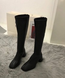 KOR | スクエアトゥロングブーツ(ブーツ)