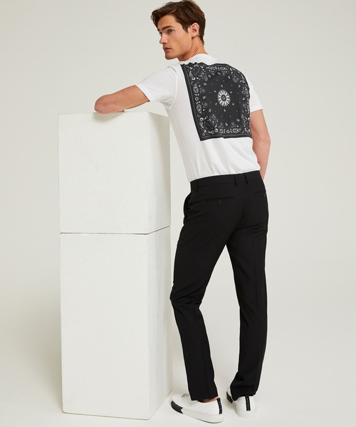 SISLEY(シスレー)の「コットンプリント半袖Tシャツ・カットソー(Tシャツ/カットソー・メンズ・ブラック/オフホワイト/ホワイト/ネイビー・MEDIUM/LARGE/X-LARGE/SMALL)」の3枚目の写真