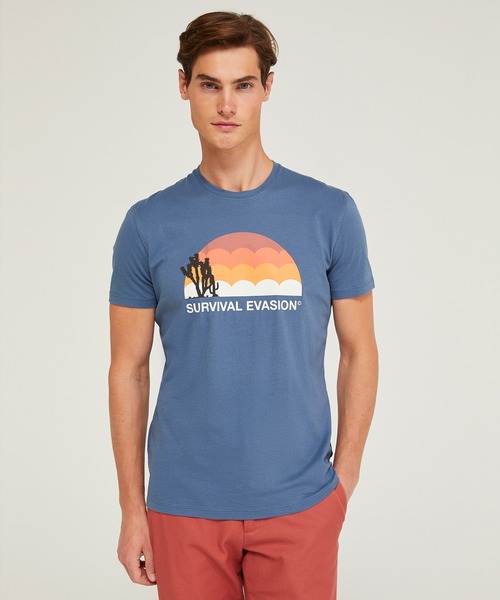 SISLEY(シスレー)の「コットンプリント半袖Tシャツ・カットソー(Tシャツ/カットソー・メンズ・ブラック/オフホワイト/ホワイト/ネイビー・MEDIUM/LARGE/X-LARGE/SMALL)」の21枚目の写真