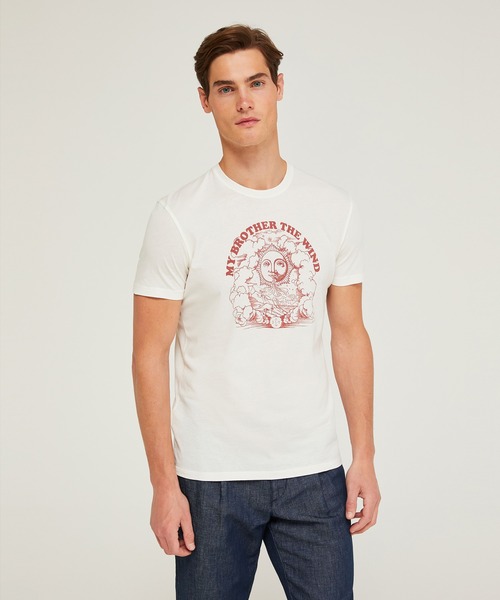 SISLEY(シスレー)の「コットンプリント半袖Tシャツ・カットソー(Tシャツ/カットソー・メンズ・ブラック/オフホワイト/ホワイト/ネイビー・MEDIUM/LARGE/X-LARGE/SMALL)」の15枚目の写真