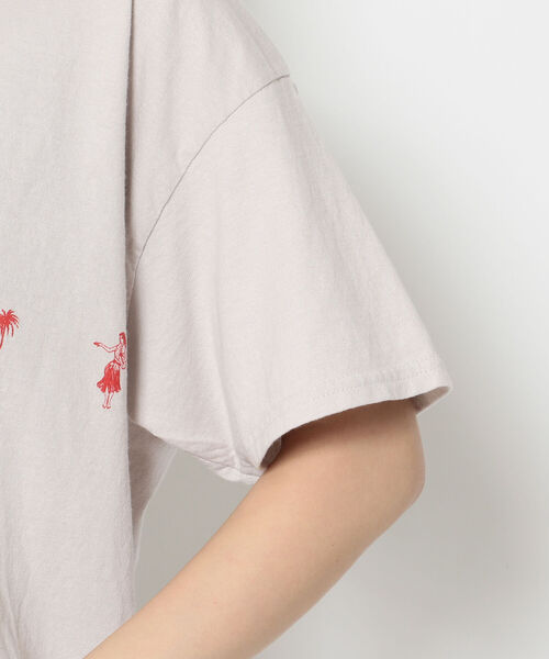FUNG（ファング）の「FUNG/ファング　Basic Cut off tee hula＆palm　Tシャツ（Tシャツ/カットソー・レディース・グレー・LARGE）」の7枚目の写真