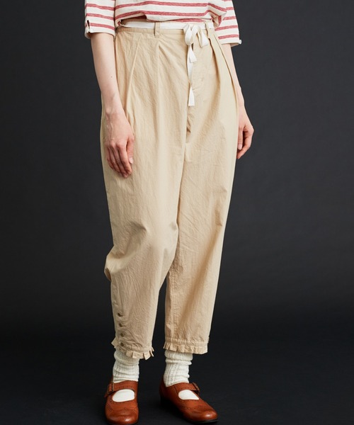 Malle（マル）の「malle ハイカウントダンプ　裾タックパンツ（その他パンツ・レディース・ベージュ/チャコールグレー・FREE）」の15枚目の写真