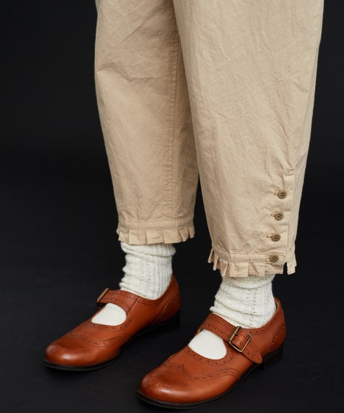 Malle（マル）の「malle ハイカウントダンプ　裾タックパンツ（その他パンツ・レディース・ベージュ/チャコールグレー・FREE）」の18枚目の写真