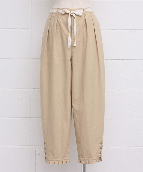 Malle（マル）の「malle ハイカウントダンプ　裾タックパンツ（その他パンツ・レディース・ベージュ/チャコールグレー・FREE）」の19枚目の写真
