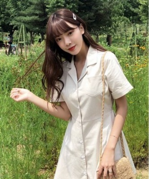 SONA（ソナ）の「SONYUNARA ベーシックミニワンピース（ワンピース・レディース・ダークグレー/ライトベージュ・FREE）」の7枚目の写真