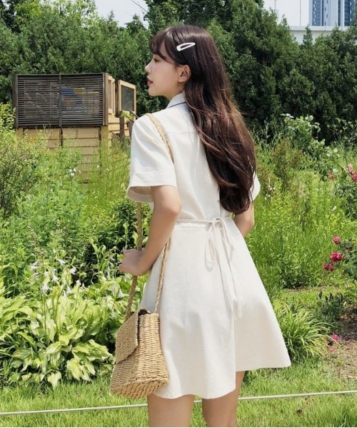 SONA（ソナ）の「SONYUNARA ベーシックミニワンピース（ワンピース・レディース・ダークグレー/ライトベージュ・FREE）」の19枚目の写真