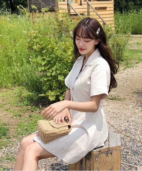 SONA（ソナ）の「SONYUNARA ベーシックミニワンピース（ワンピース・レディース・ダークグレー/ライトベージュ・FREE）」の15枚目の写真