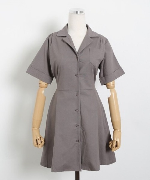 SONA（ソナ）の「SONYUNARA ベーシックミニワンピース（ワンピース・レディース・ダークグレー/ライトベージュ・FREE）」の16枚目の写真