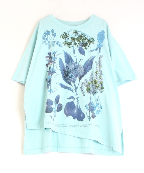 RNA（アールエヌエー）の「M1682 ベリーボタニカルプリントBIG-Tシャツ（Tシャツ/カットソー・レディース・ミント/ブラック/ホワイト・MEDIUM）」の3枚目の写真