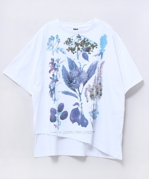 RNA（アールエヌエー）の「M1682 ベリーボタニカルプリントBIG-Tシャツ（Tシャツ/カットソー・レディース・ミント/ブラック/ホワイト・MEDIUM）」の20枚目の写真