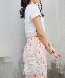 Casselini | フェイクパールビーズ巾着(ショルダーバッグ)