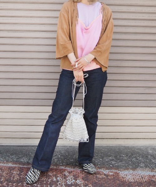 Casselini（キャセリーニ）の「フェイクパールビーズ巾着（ショルダーバッグ・レディース・ブラック/シルバー/ゴールド・FREE）」の4枚目の写真