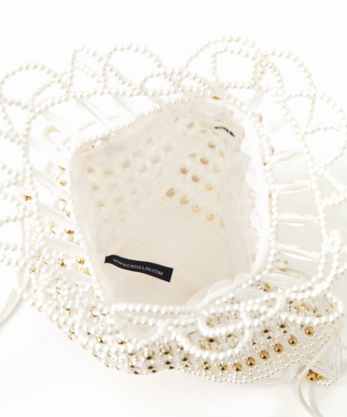 Casselini（キャセリーニ）の「フェイクパールビーズ巾着（ショルダーバッグ・レディース・ブラック/シルバー/ゴールド・FREE）」の19枚目の写真
