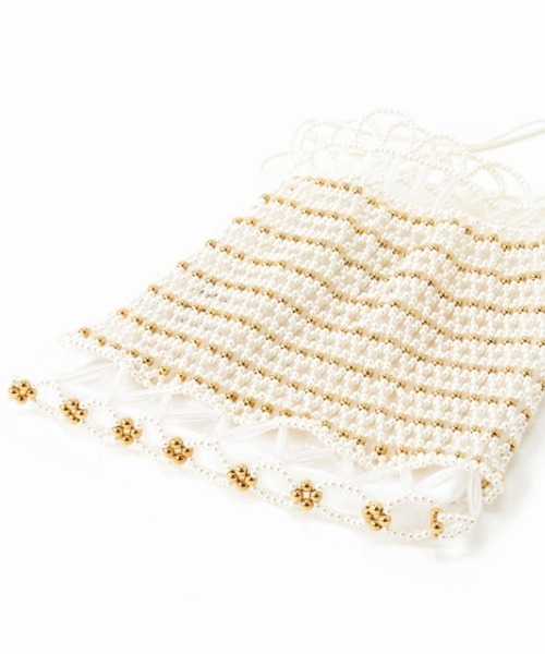 Casselini（キャセリーニ）の「フェイクパールビーズ巾着（ショルダーバッグ・レディース・ブラック/シルバー/ゴールド・FREE）」の20枚目の写真