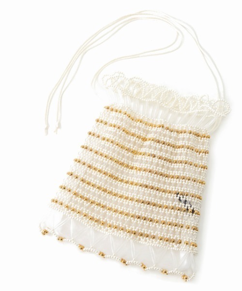 Casselini（キャセリーニ）の「フェイクパールビーズ巾着（ショルダーバッグ・レディース・ブラック/シルバー/ゴールド・FREE）」の21枚目の写真