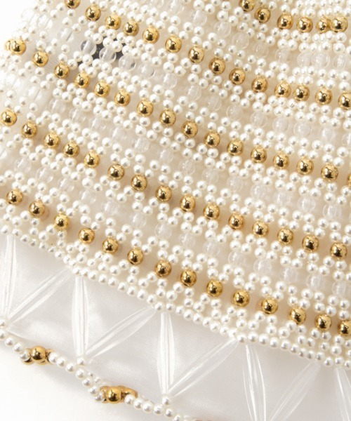 Casselini（キャセリーニ）の「フェイクパールビーズ巾着（ショルダーバッグ・レディース・ブラック/シルバー/ゴールド・FREE）」の22枚目の写真