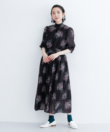 ブランド古着 Merlot Plus メルロープリュスのワンピース 花柄 ボタニカル柄 古着通販 Zozoused