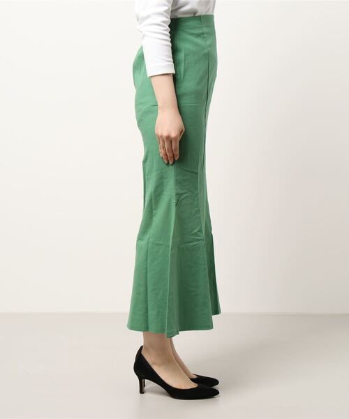 KOBE LETTUCE（コウベレタス）の「リネンブレンドストレッチマーメイドスカート（スカート・レディース・ブルー/ホワイト系その他/グリーン・FREE）」の4枚目の写真