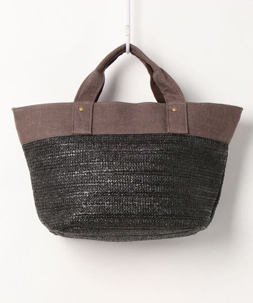 Samansa Mos2 blue（サマンサモスモスブルー）の「キャンバス×雑材シートトートバッグ（トートバッグ・レディース・ホワイト/モカ/ベージュ・ﾌﾘ-）」の3枚目の写真