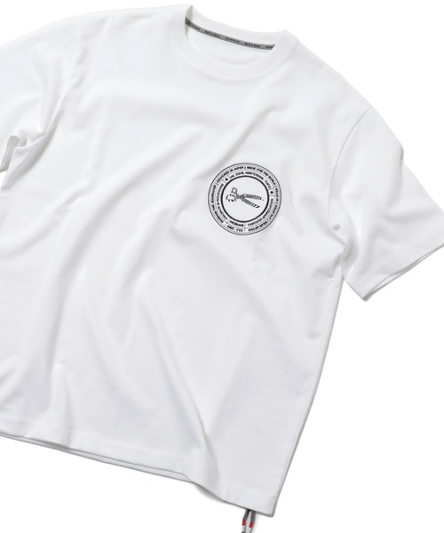 MEN'S BIGI（メンズビギ）の「＜DENHAM(デンハム)＞別注 刺繍ロゴTシャツ　made in japan（Tシャツ/カットソー・メンズ・ホワイト/ベージュ・02/03）」の2枚目の写真