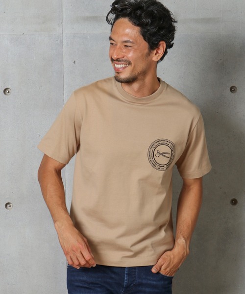 MEN'S BIGI（メンズビギ）の「＜DENHAM(デンハム)＞別注 刺繍ロゴTシャツ　made in japan（Tシャツ/カットソー・メンズ・ホワイト/ベージュ・02/03）」の8枚目の写真