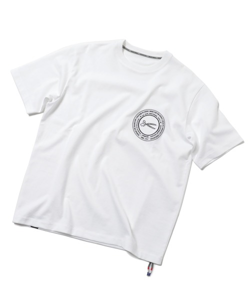 MEN'S BIGI（メンズビギ）の「＜DENHAM(デンハム)＞別注 刺繍ロゴTシャツ　made in japan（Tシャツ/カットソー・メンズ・ホワイト/ベージュ・02/03）」の3枚目の写真