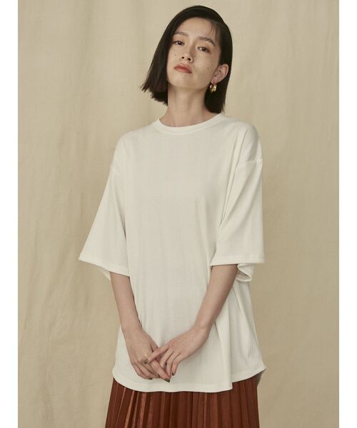 COTORICA（コトリカ）の「リブバックシャンプルオーバー（Tシャツ/カットソー・レディース・ブラック/ブラウン/オフホワイト・FREE）」の2枚目の写真