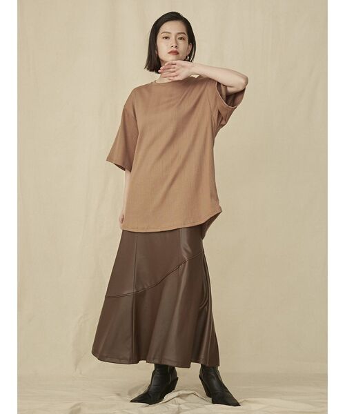 COTORICA（コトリカ）の「リブバックシャンプルオーバー（Tシャツ/カットソー・レディース・ブラック/ブラウン/オフホワイト・FREE）」の16枚目の写真