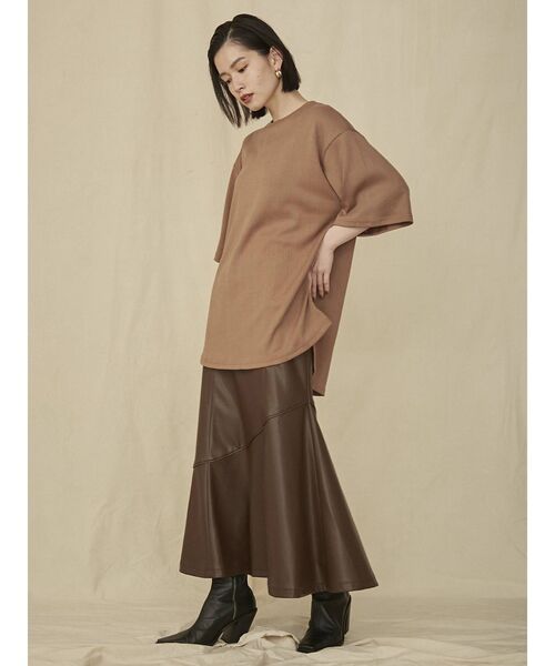 COTORICA（コトリカ）の「リブバックシャンプルオーバー（Tシャツ/カットソー・レディース・ブラック/ブラウン/オフホワイト・FREE）」の7枚目の写真