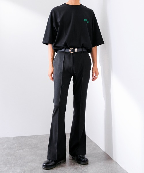 Adoon plain（アドーンプレーン）の「【Adoon plain】フレアスラックス（スラックス・メンズ・ライトブルー/ブラック/オレンジ・SMALL/MEDIUM/LARGE）」の4枚目の写真