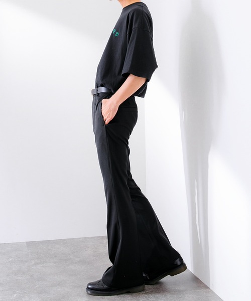 Adoon plain（アドーンプレーン）の「【Adoon plain】フレアスラックス（スラックス・メンズ・ライトブルー/ブラック/オレンジ・SMALL/MEDIUM/LARGE）」の6枚目の写真