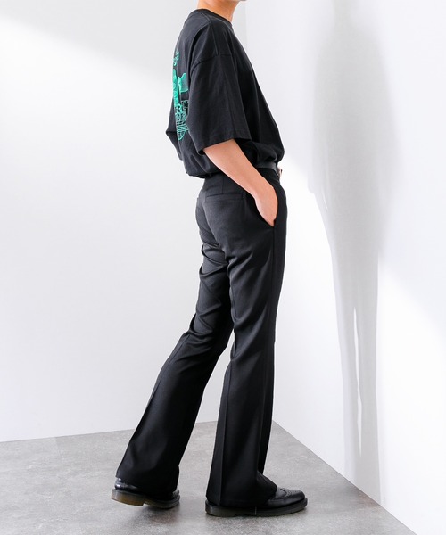 Adoon plain（アドーンプレーン）の「【Adoon plain】フレアスラックス（スラックス・メンズ・ライトブルー/ブラック/オレンジ・SMALL/MEDIUM/LARGE）」の7枚目の写真