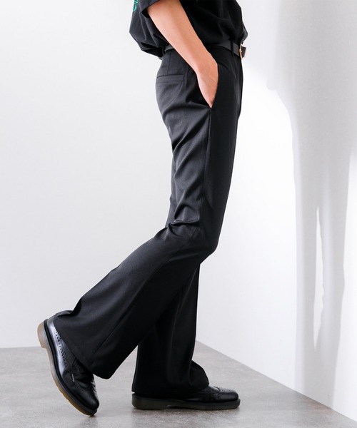 Adoon plain（アドーンプレーン）の「【Adoon plain】フレアスラックス（スラックス・メンズ・ライトブルー/ブラック/オレンジ・SMALL/MEDIUM/LARGE）」の11枚目の写真